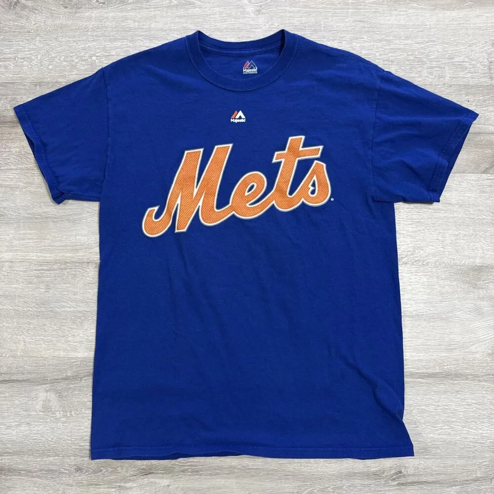 Noah Syndergaard Shirt New York Mets Majestic Men’s Blue Medium Thor Marvel